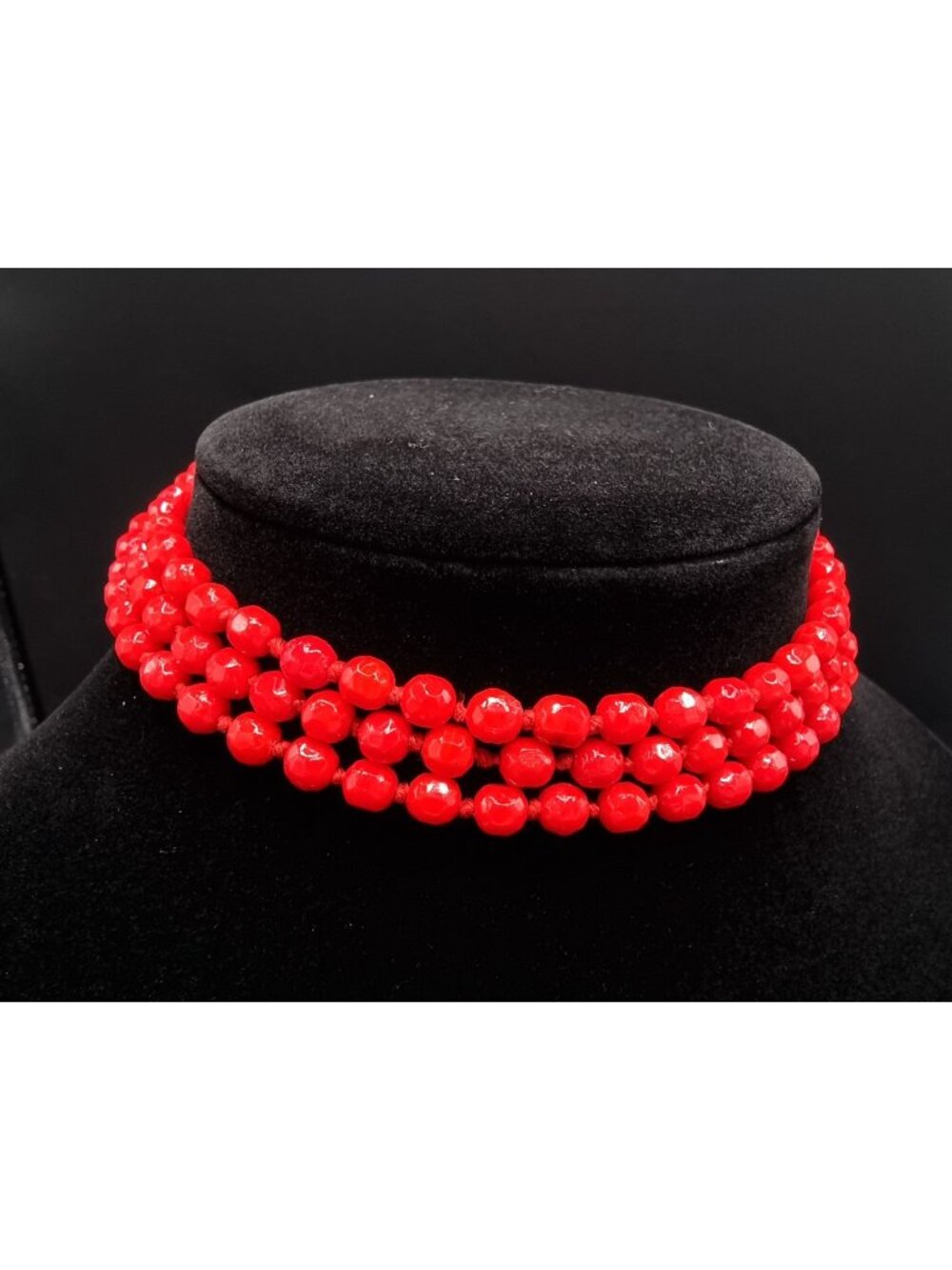 Vintage 1950s-1960s WEST GERMANY Red Choker Necklace